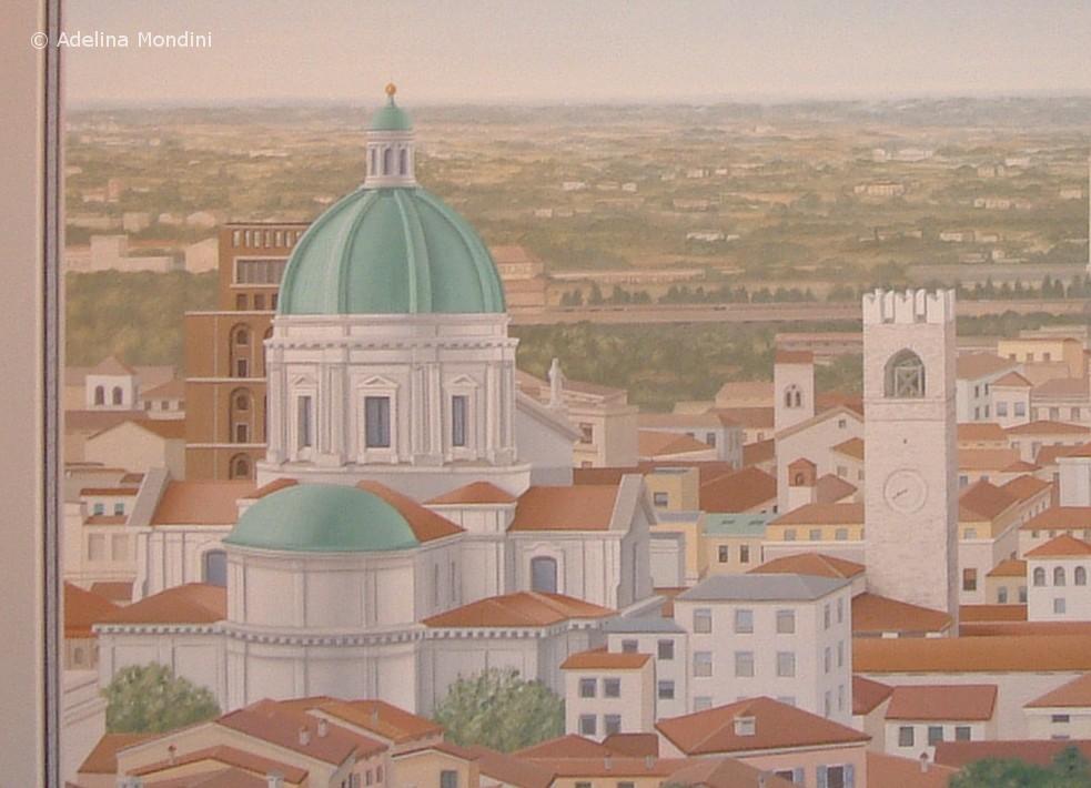 Trompe l'oeil <i>"Brescia antica"</i>, particolare